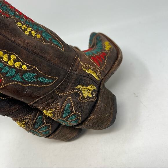 Corral Kids Boots with Colorful Embroidery - Picture 4 of 9